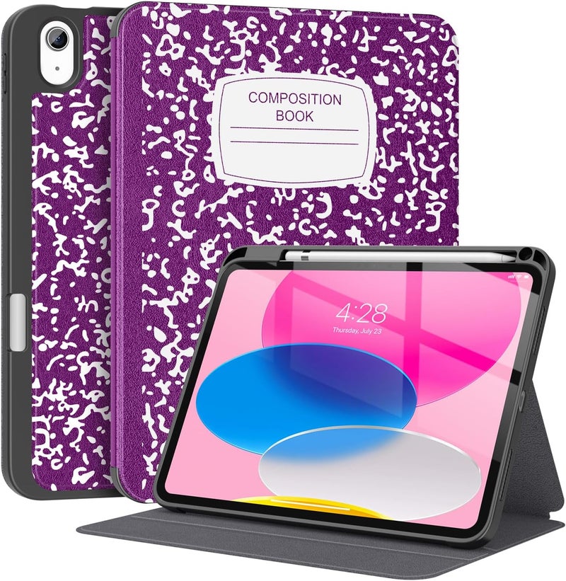 Supveco Case for iPad (A16) 11th Generation 11 inch (2025),iPad 10th Generation 10.9 inch (2022) with Pencil Holder-[Auto Wake/Sleep],Premium Folio Stand Case with Soft TPU Back Cover-New Purple - Image 1